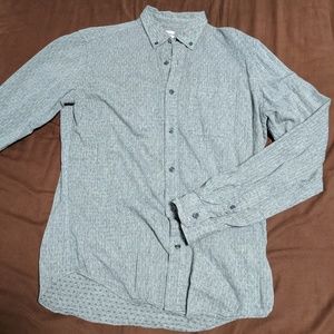 Grey patterned button down